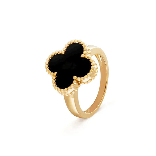 [BloomBling]CLOVER ONYX RING