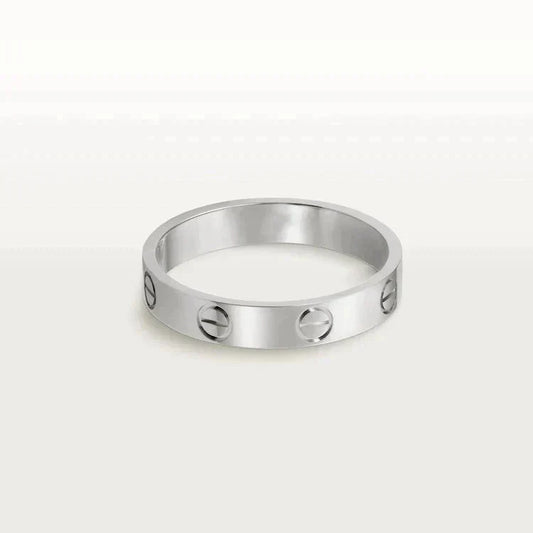 [BloomBling]LOVE RING 4MM 1 DIAMOND SILVER