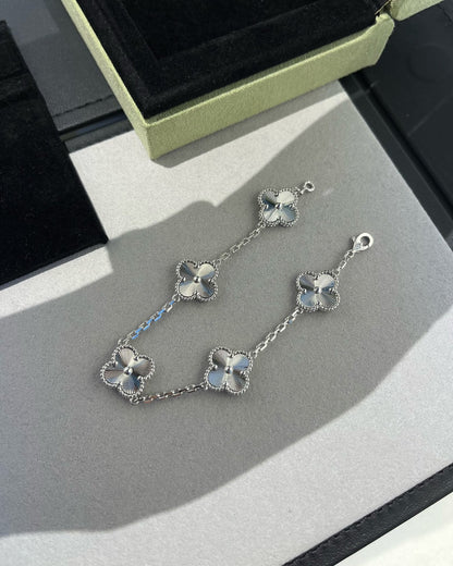 [BloomBling]CLOVER SILVER 5 MOTIFS BRACELET